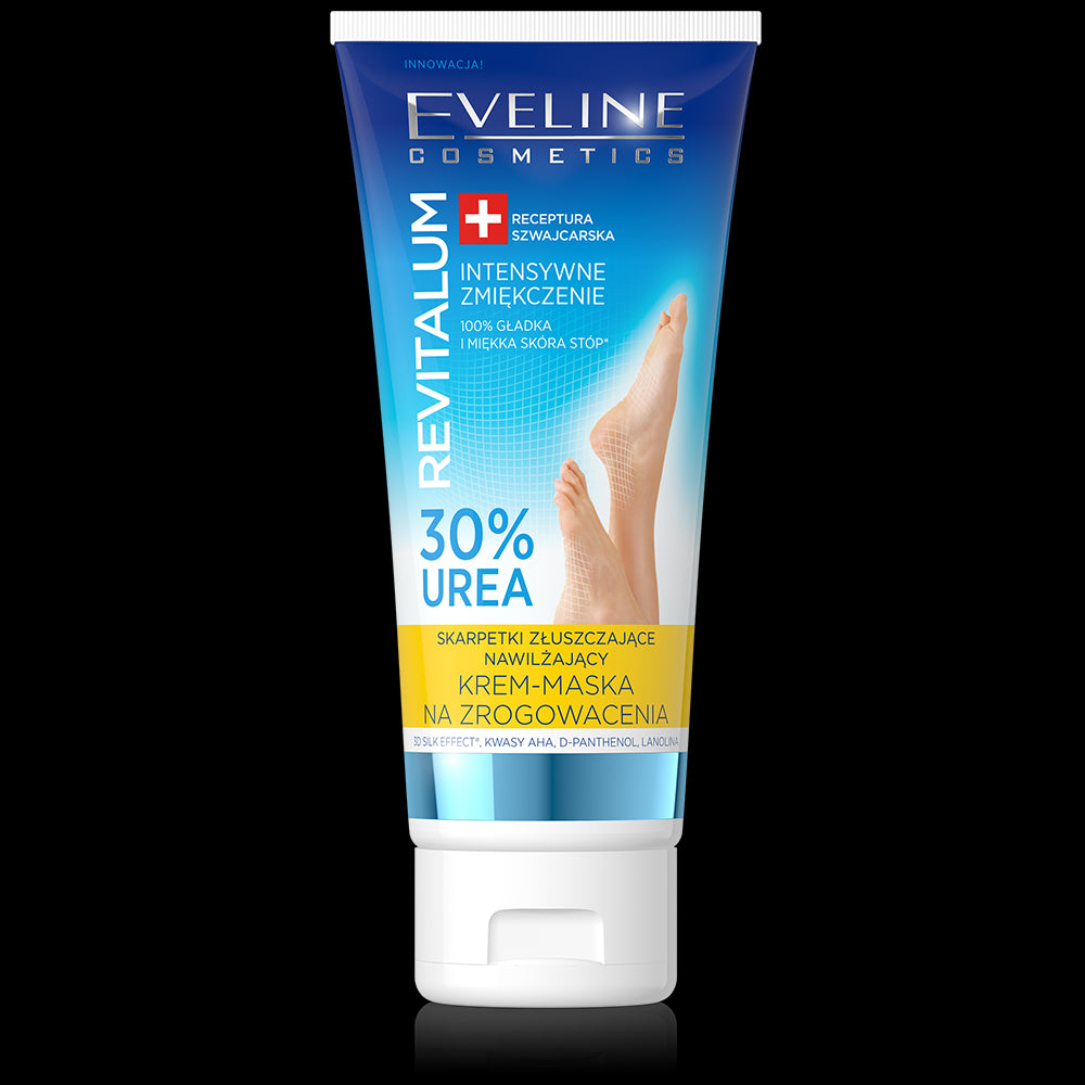 Eveline Revitalum - exfoliating socks - moisturizing cream-mask for keratoses 30% Urea, capacity 100 ml