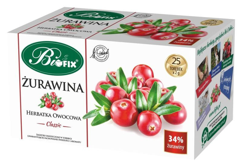Bi fix Cranberry - fruit tea Classic, 25 sachets x 2 g