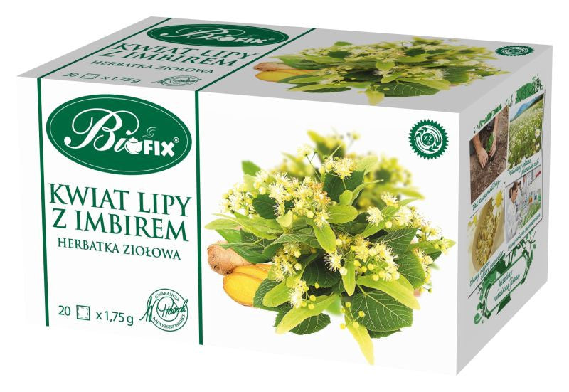 Bi fix Kwiat lipy z imbirem - herbatka ziołowa, poj. 20 saszetek x 1,75 g