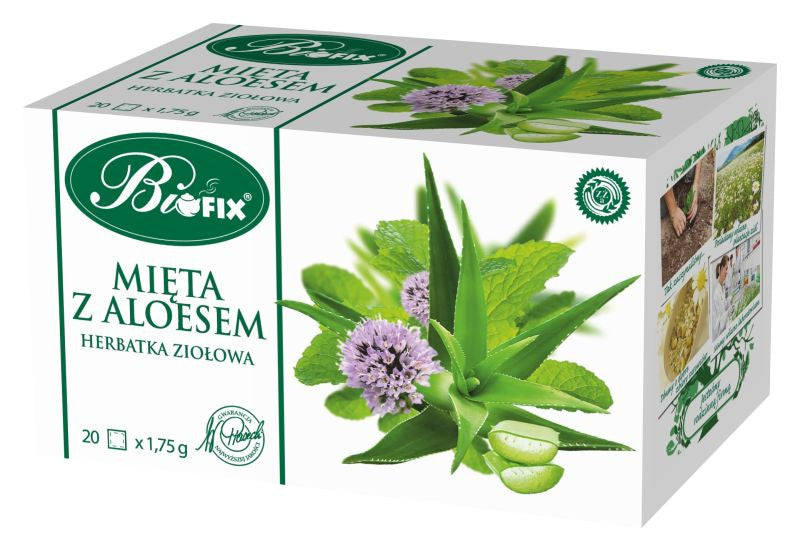 Bi fix Mięta z aloesem - herbatka ziołowa, poj. 20 saszetek x 1,75 g
