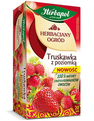 Tea Garden - Strawberry with Wild Strawberry Herbal Fruit Tea (1.76 oz / 20 sachets x 0.09 oz)