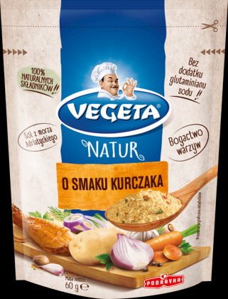 Vegeta - Natur, o smaku kurczaka, mieszanka przyprawowa, masa netto: 60 g