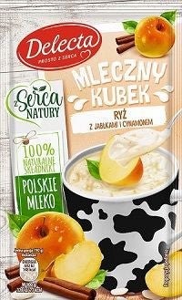 Delecta - Mleczny Kubek, ryż z jabłkami i cynamonem, masa netto: 46 g