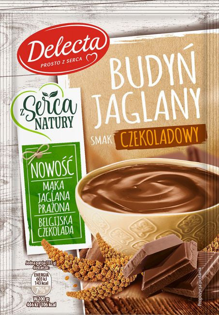 Delecta - Budyń Jaglany, smak czekoladowy, masa netto: 46 g
