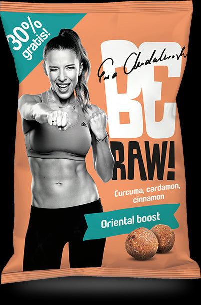 BeRAW Kuleczki Oriental Boost - kurkuma, kardamon, cynamon, masa netto: 65 g