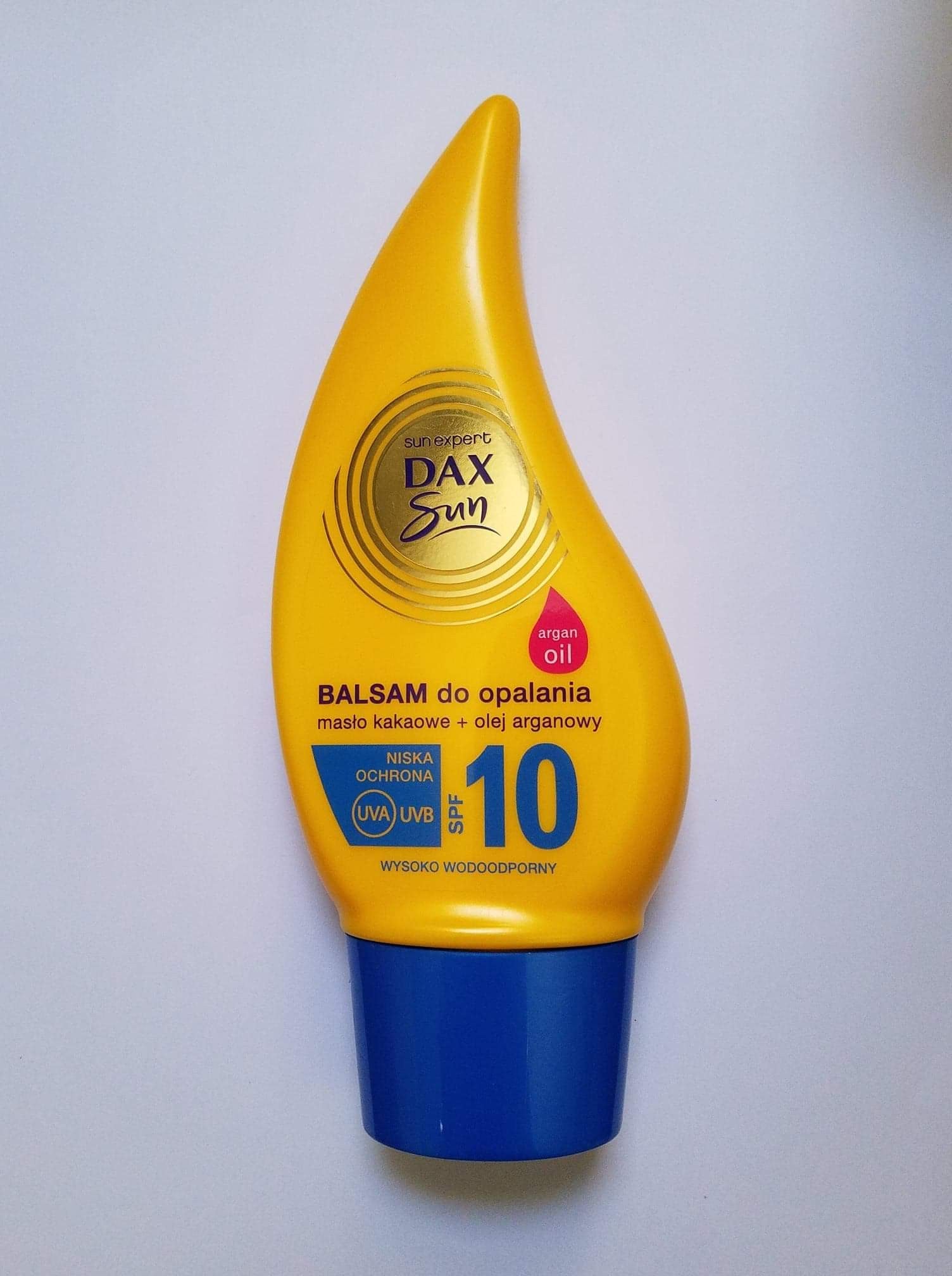 Dax Sun - Balsam do opalania z masłem kakaowym i olejem arganowym SPF10, wysoko wodoodporny,  poj. 150 ml