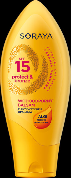 Soraya SUN CARE - Protect & Bronze, wodoodporny balsam z aktywatorem opalania SPF 15, poj. 150 ml
