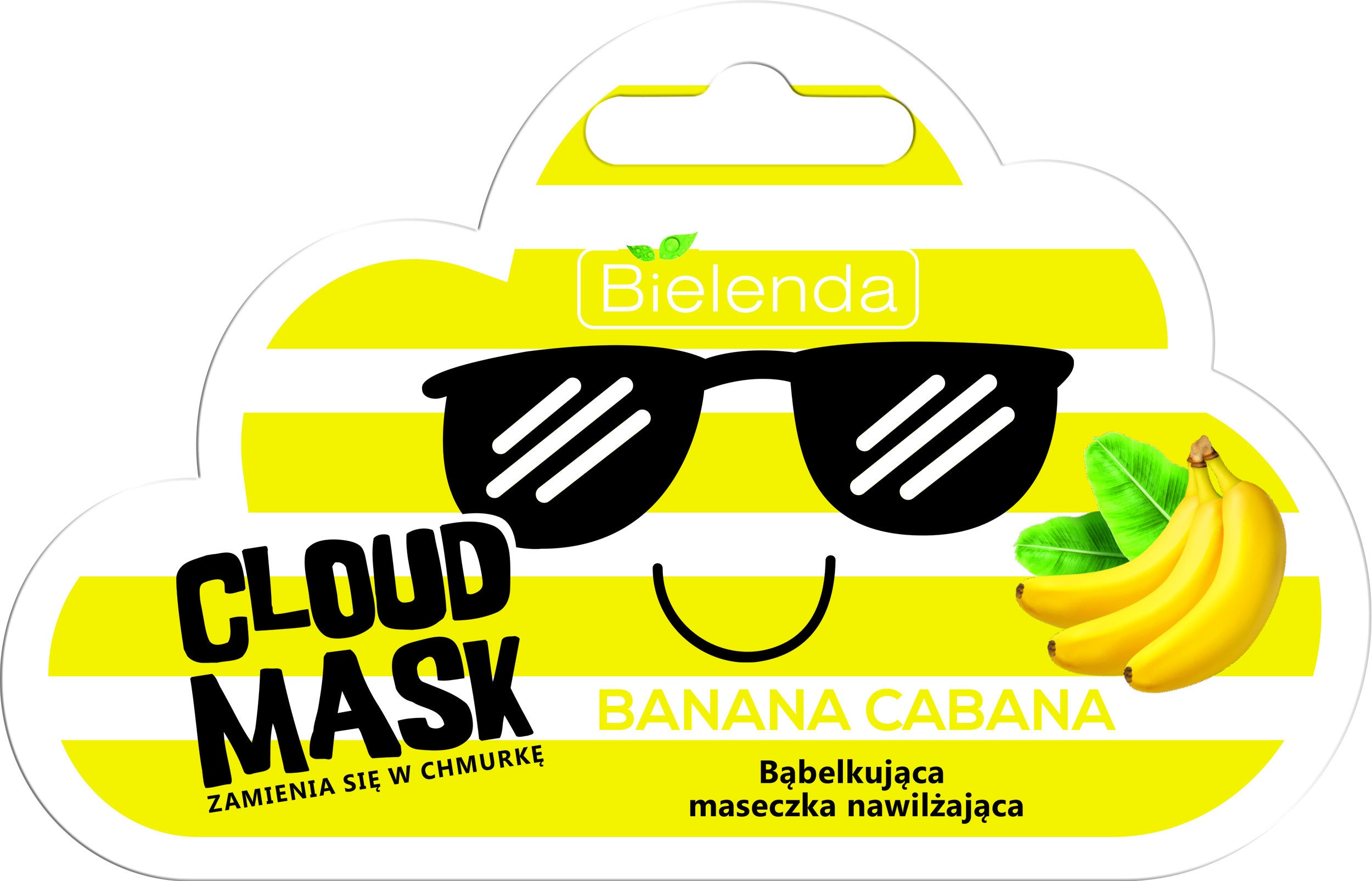 Bielenda CLOUD MASK - bąbelkująca maseczka nawilżająca – Banana Cabana, masa netto: 6 g
