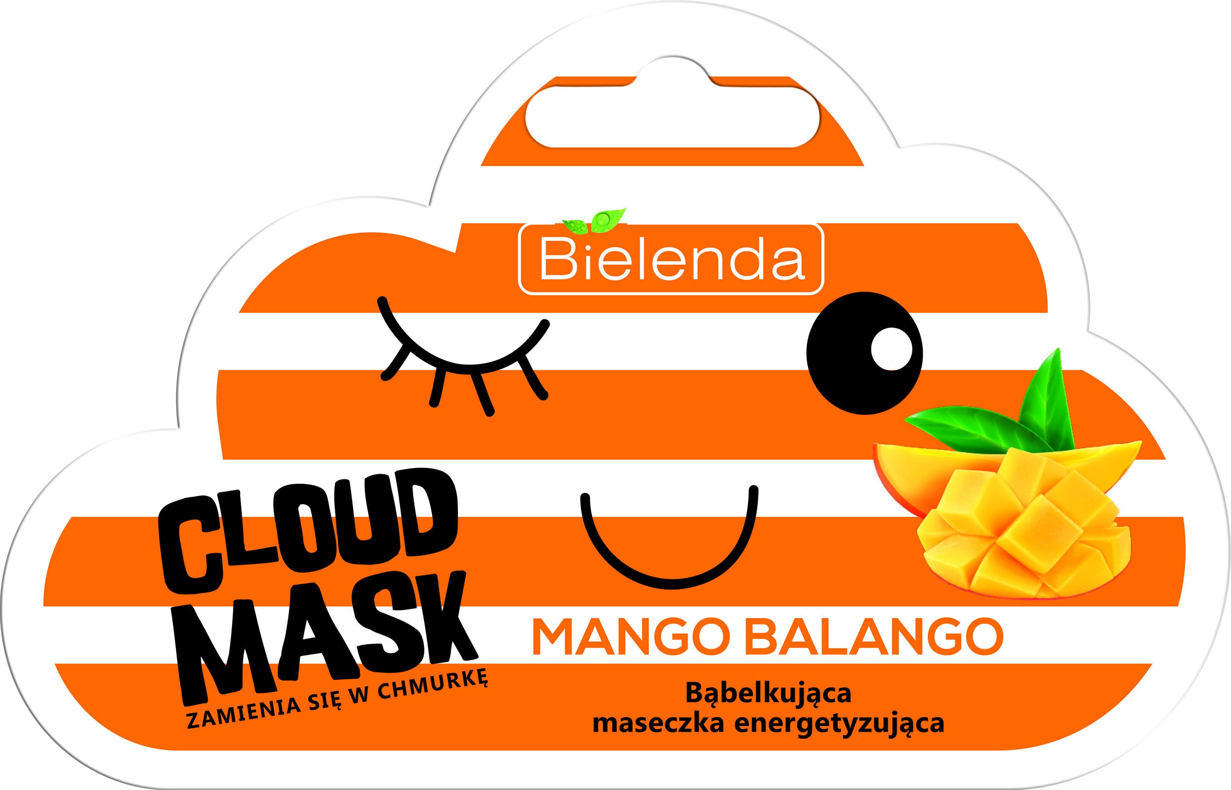Bielenda CLOUD MASK - bubbling energizing mask - Mango Balango, net weight: 6 g