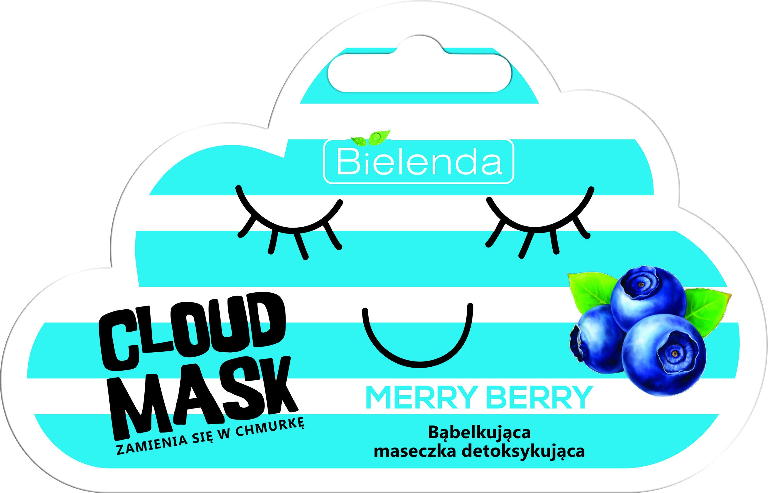 Bielenda CLOUD MASK - bąbelkująca maseczka detoksykująca – Merry Berry, masa netto: 6 g