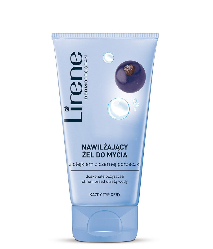 Lirene Cleansing Care - moisturizing washing gel with black currant oil, 150 ml capacity