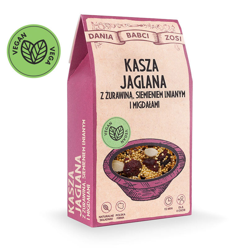 SYS - Dania Babci Zosi, kasza jaglana z żurawiną, siemieniem lnianym i migdałami, masa netto: 250 g