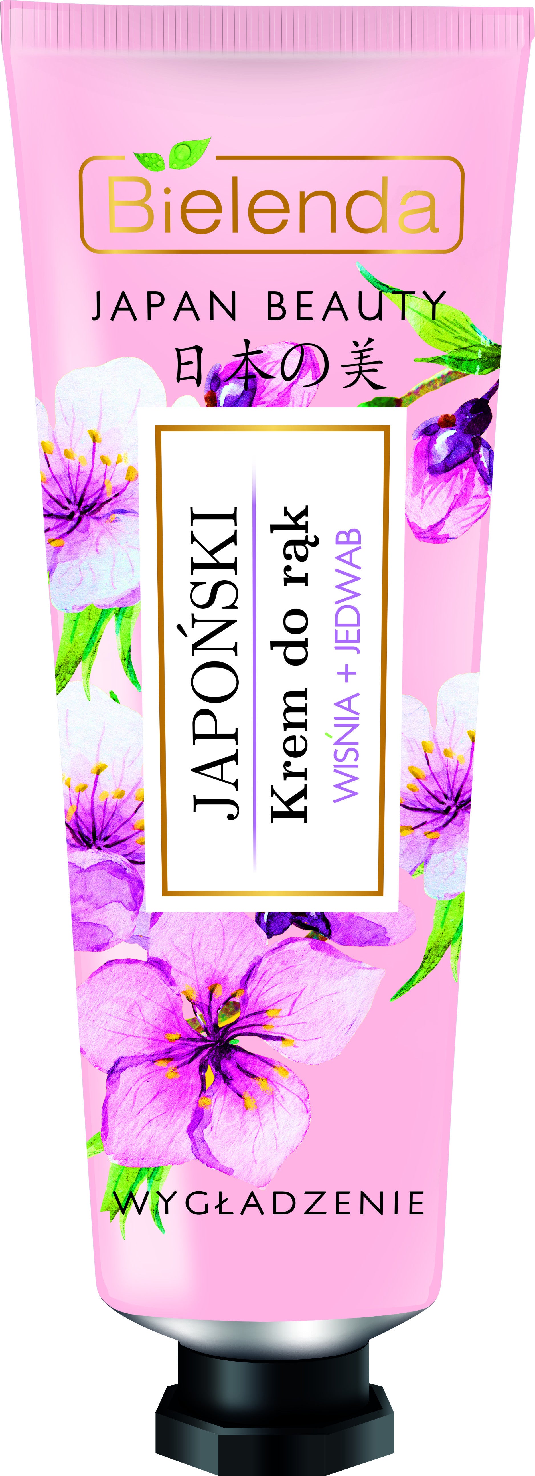 Bielenda JAPAN BEAUTY - Japoński krem do rąk WIŚNIA + JEDWAB, poj. 50 ml
