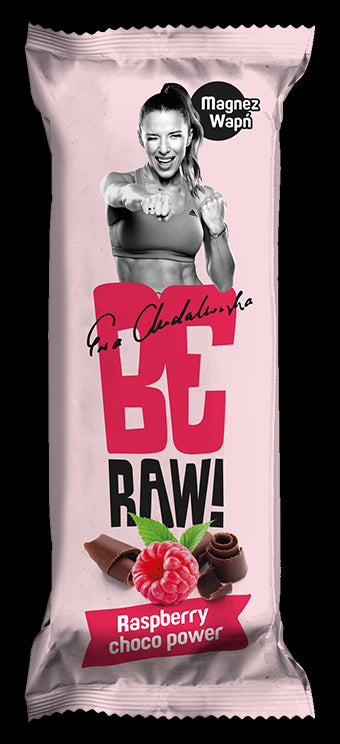 Baton BeRaw Raspberry Choco Power - malina, masa netto: 40 g
