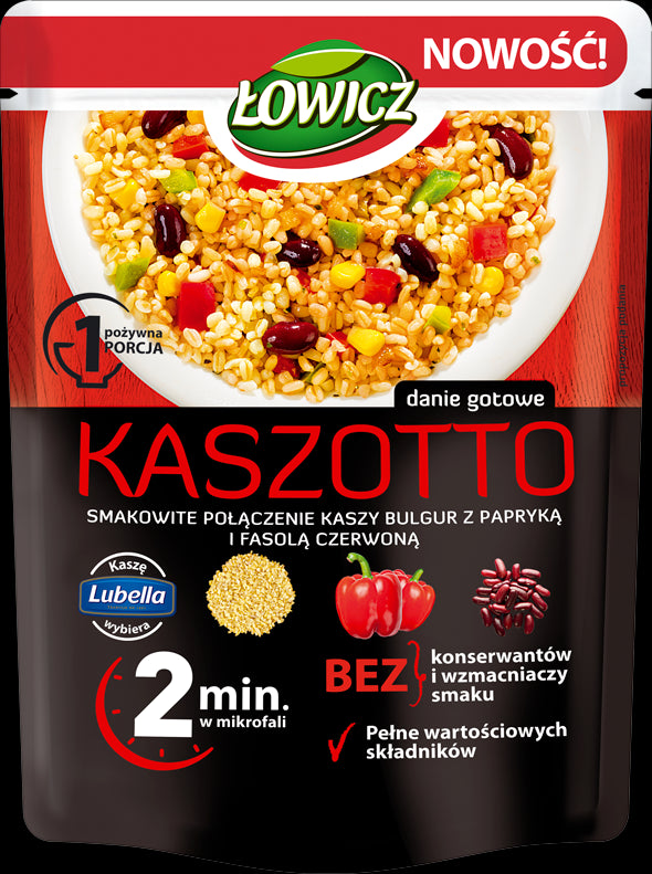 Łowicz - Kaszotto z kaszą bulgur, papryką i czerwoną fasolą, masa netto: 250 g