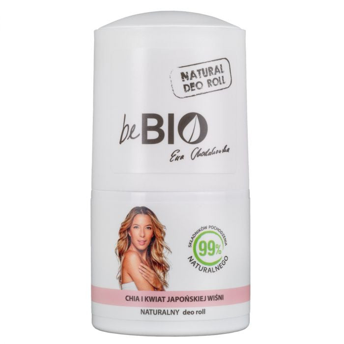 BeBIO Ewa Chodakowska - naturalny deo roll-on CHIA I KWIAT JAPOŃSKIEJ WIŚNI, poj. 50 ml