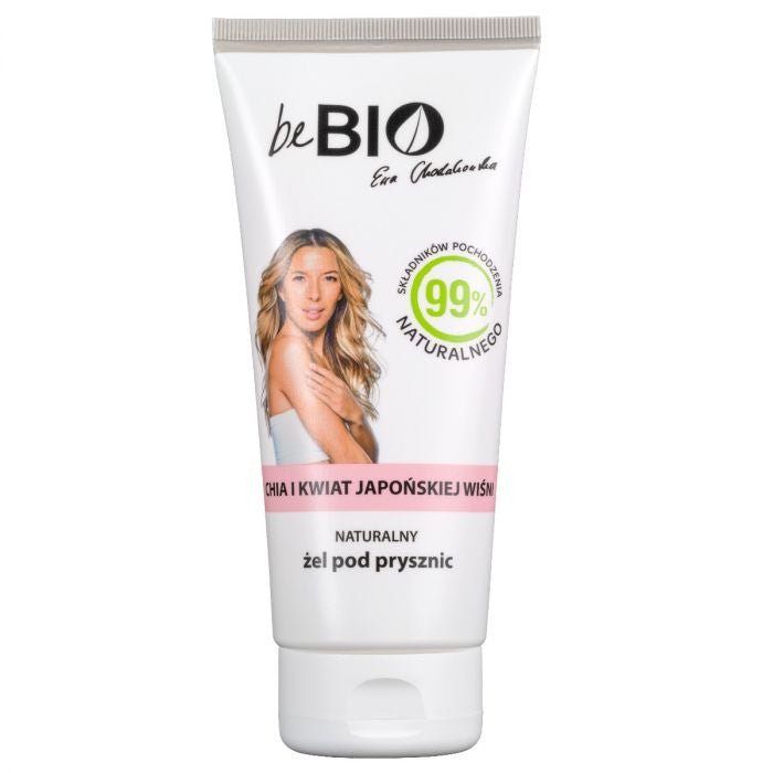 BeBIO Ewa Chodakowska - naturalny żel pod prysznic CHIA I KWIAT JAPOŃSKIEJ WIŚNI, poj. 200 ml