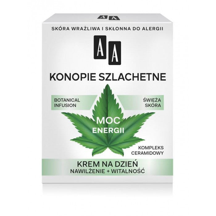 AA Botanical Infusion - Konopie Szlachetne, krem na dzień, moc energii, poj. 50 ml