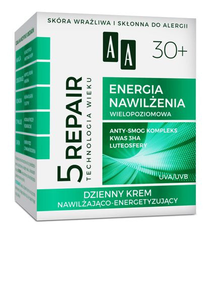 AA Technologia Wieku 5 REPAIR - ENERGIA NAWILŻENIA, dzienny krem nawilżająco-energetyzujący, poj. 50 ml