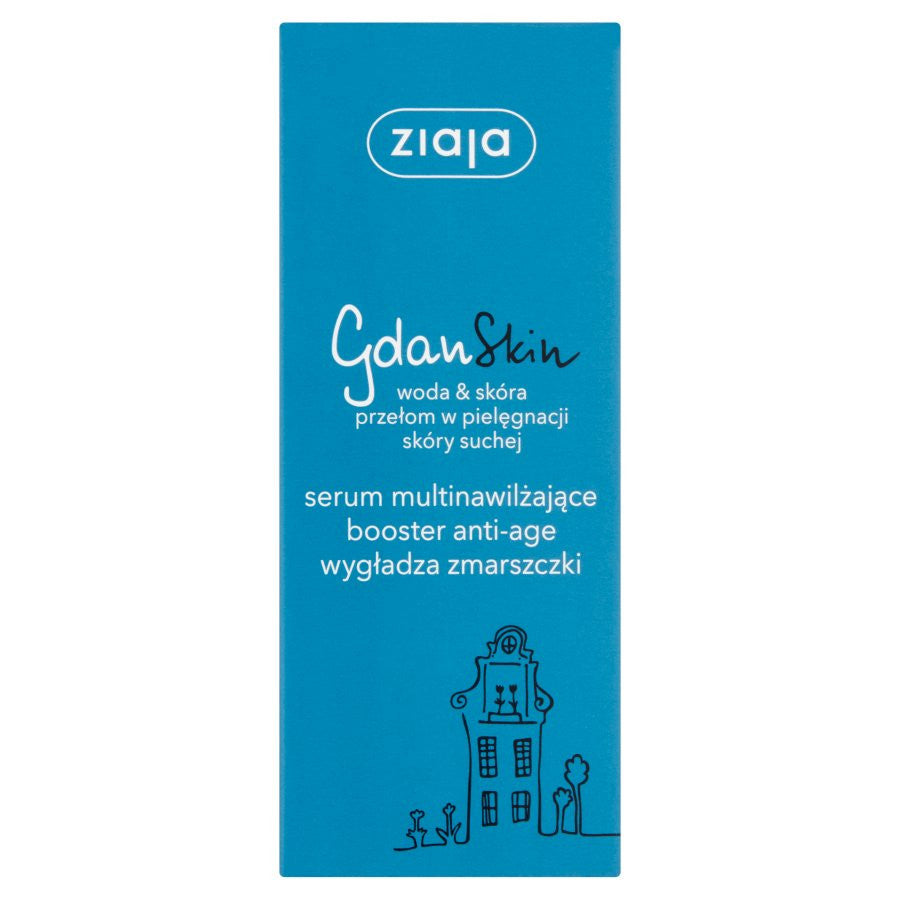 Ziaja GdanSkin - multihydration booster serum, anti-ageing, smoothes wrinkles, 50 ml capacity