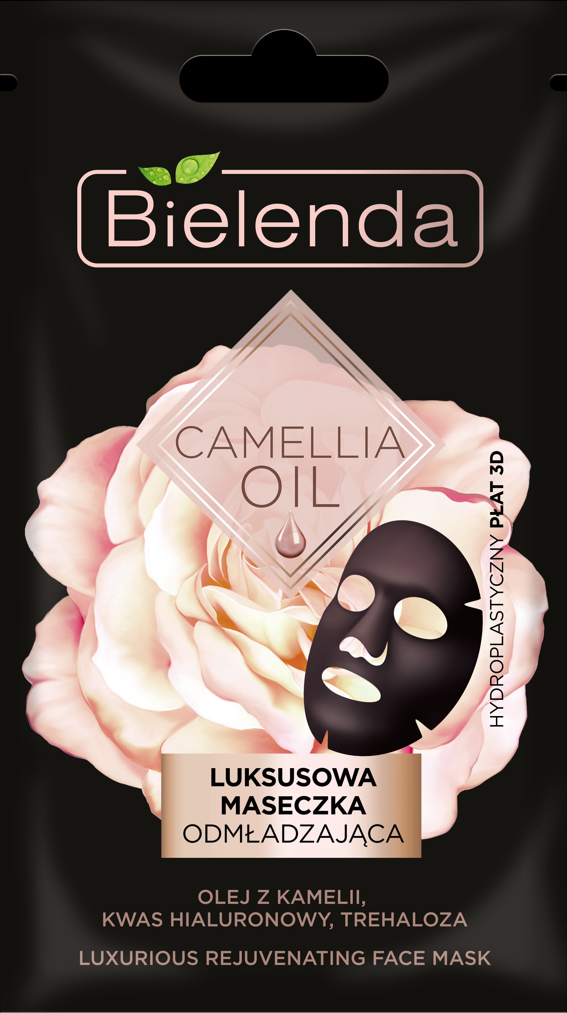 Bielenda CAMELLIA OIL - luksusowa maseczka odmładzająca w płacie, poj. 1 sztuka