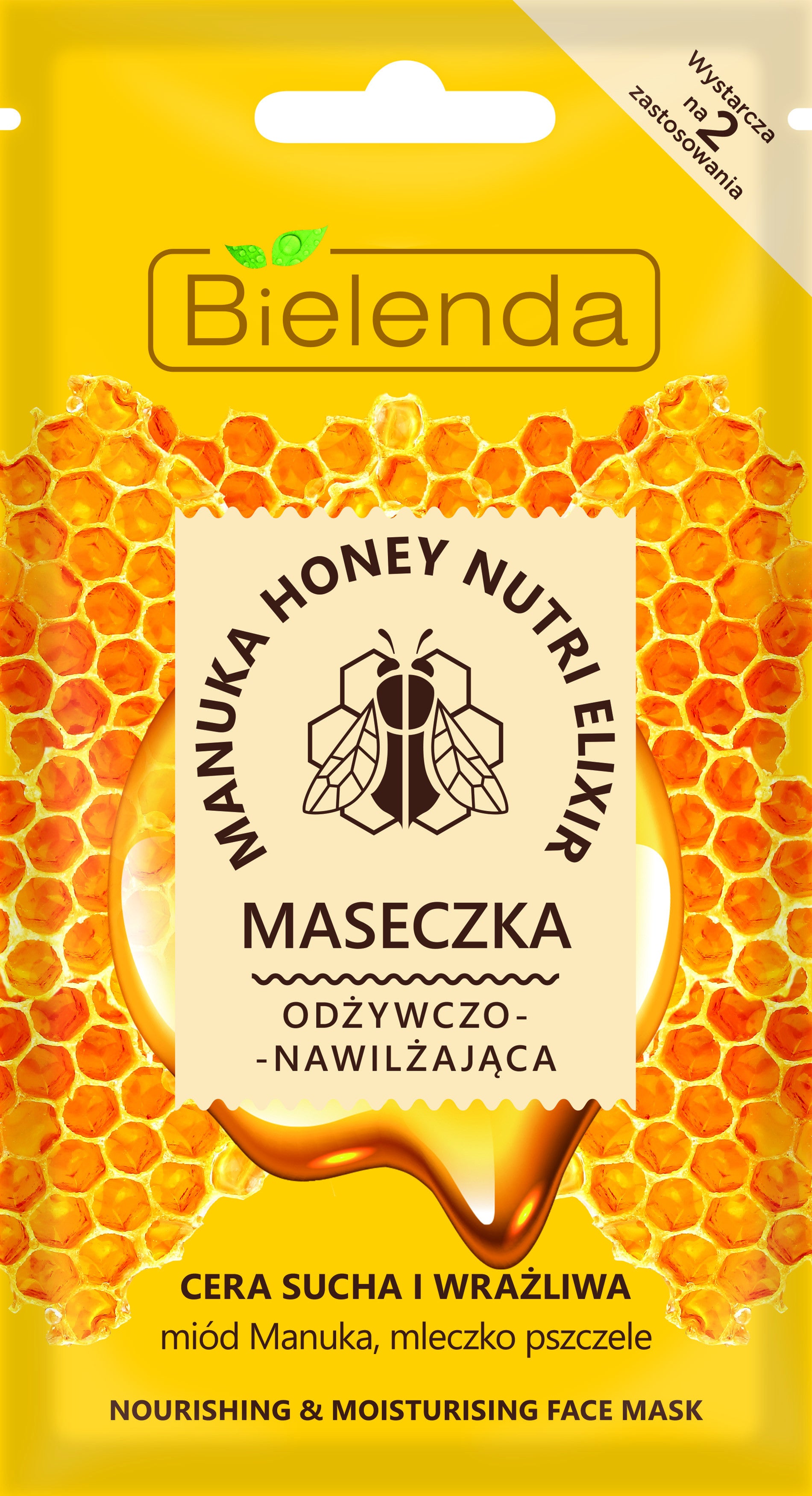Bielenda MANUKA HONEY NUTRI ELIXIR - Nourishing and Moisturizing Mask, capacity 8 g