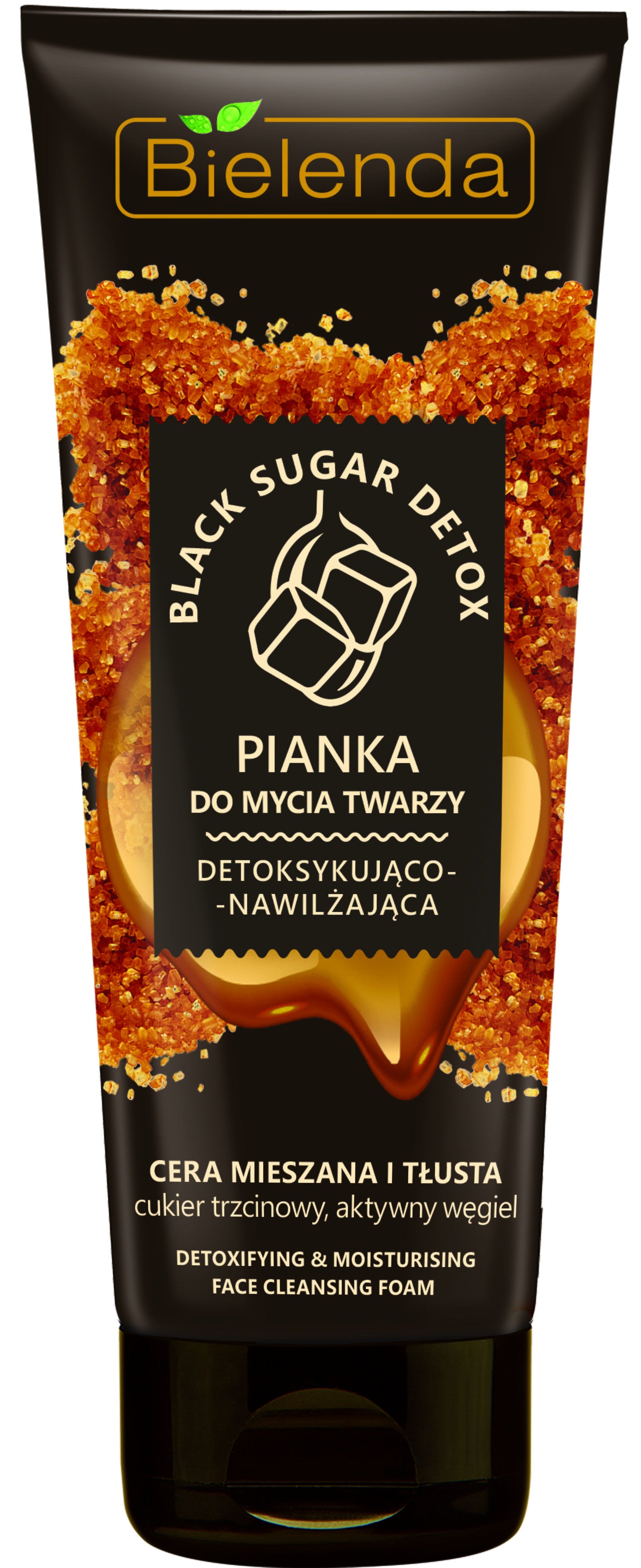 Bielenda BLACK SUGAR DETOX - detoxifying and moisturizing facial cleansing foam, capacity 175 g