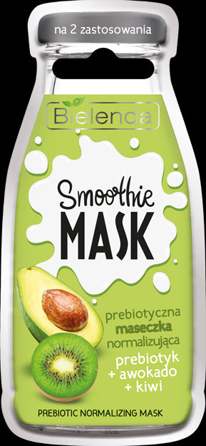 Bielenda SMOOTHIE MASK - prebiotyczna maseczka normalizująca PREBIOTYK + AWOKADO + KIWI, poj. 10 g