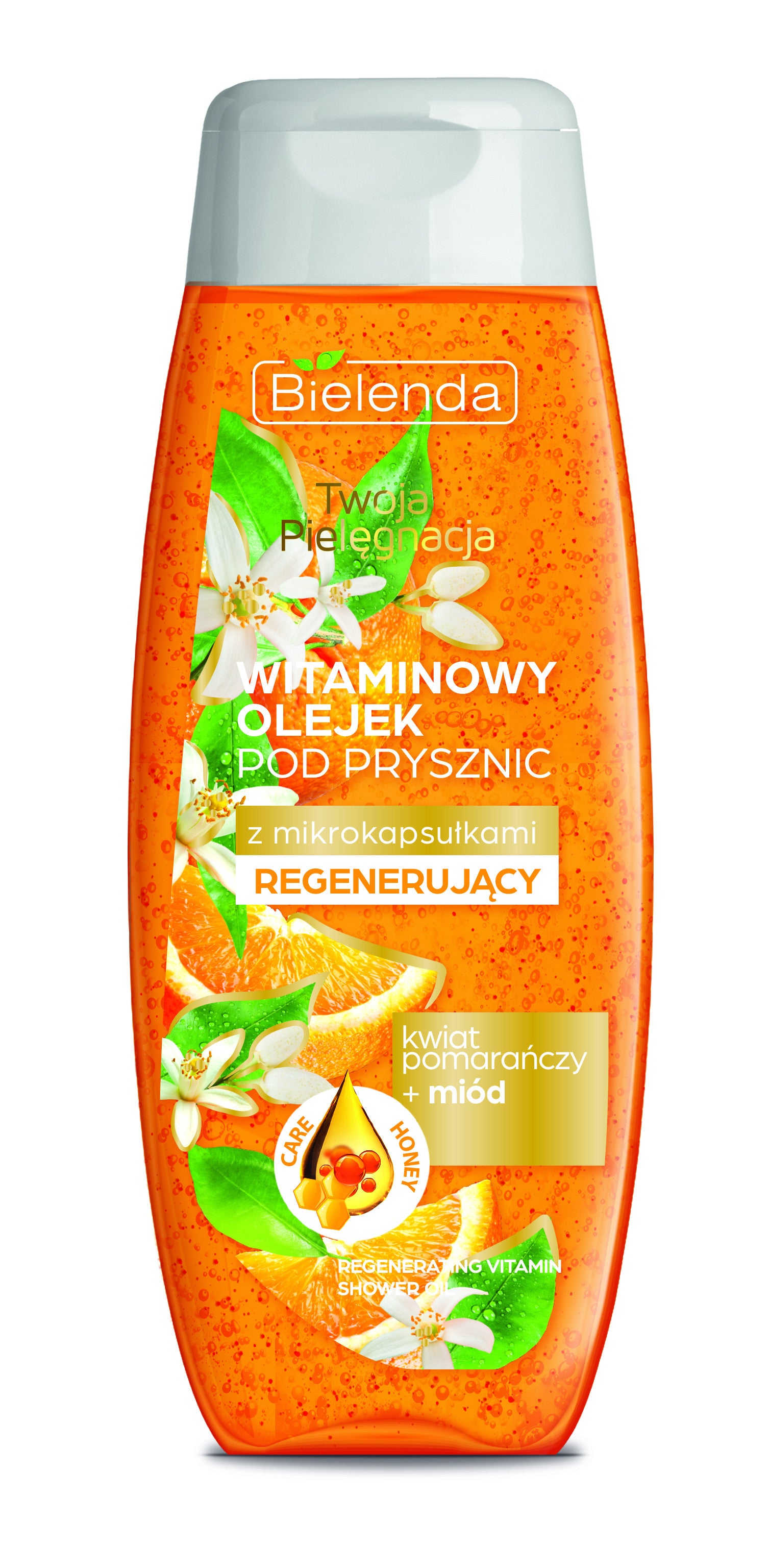 Bielenda TWOJA PIELĘGNACJA - witaminowy olejek pod prysznic z mikrokapsułkami REGENERUJĄCY, poj. 440 g