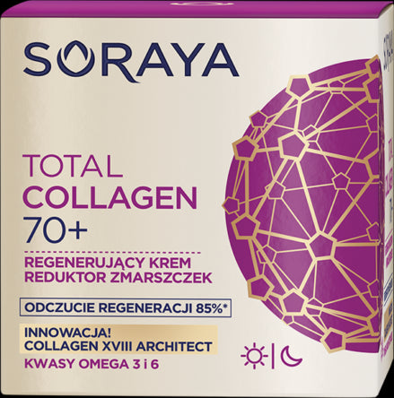 Soraya TOTAL COLLAGEN - regenerujący krem reduktor zmarszczek 70+, poj. 50 ml
