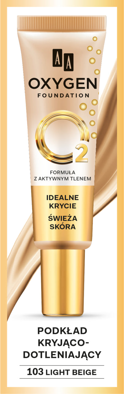 AA OXYGEN FOUNDATION - podkład kryjąco-dotleniający, poj. 30 ml