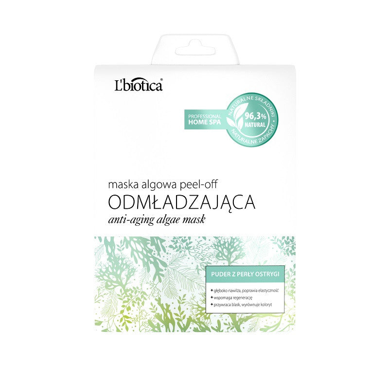 L'biotica Odmładzająca - maska algowa peel-off, puder z perły ostrygi, poj. 12 g