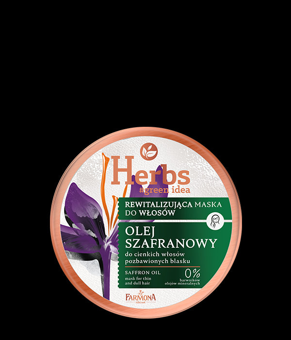 Farmona Herbs - olej szafranowy, rewitalizująca maska do cienkich i pozbawionych blasku włosów, poj. 250 ml