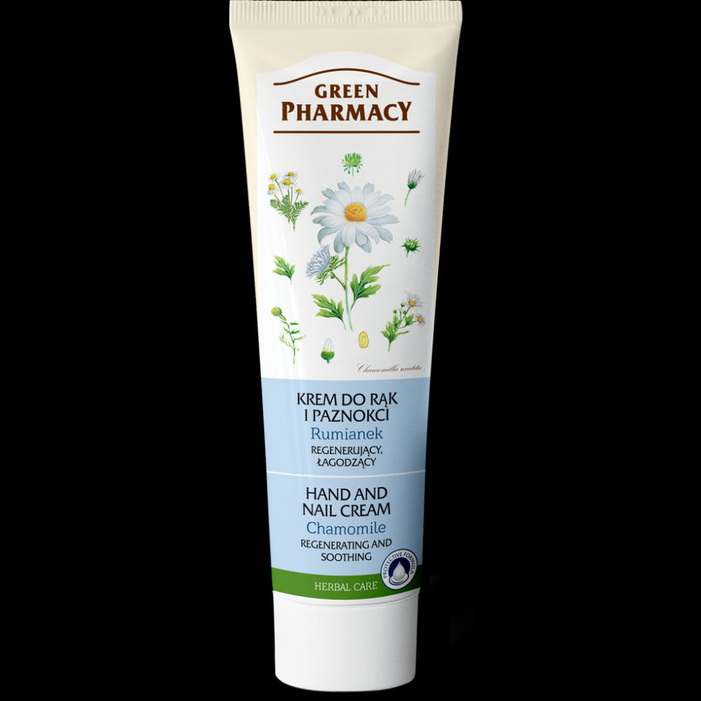Green Pharmacy Chamomile - hand and nail cream, regenerating, soothing, volume 100 ml