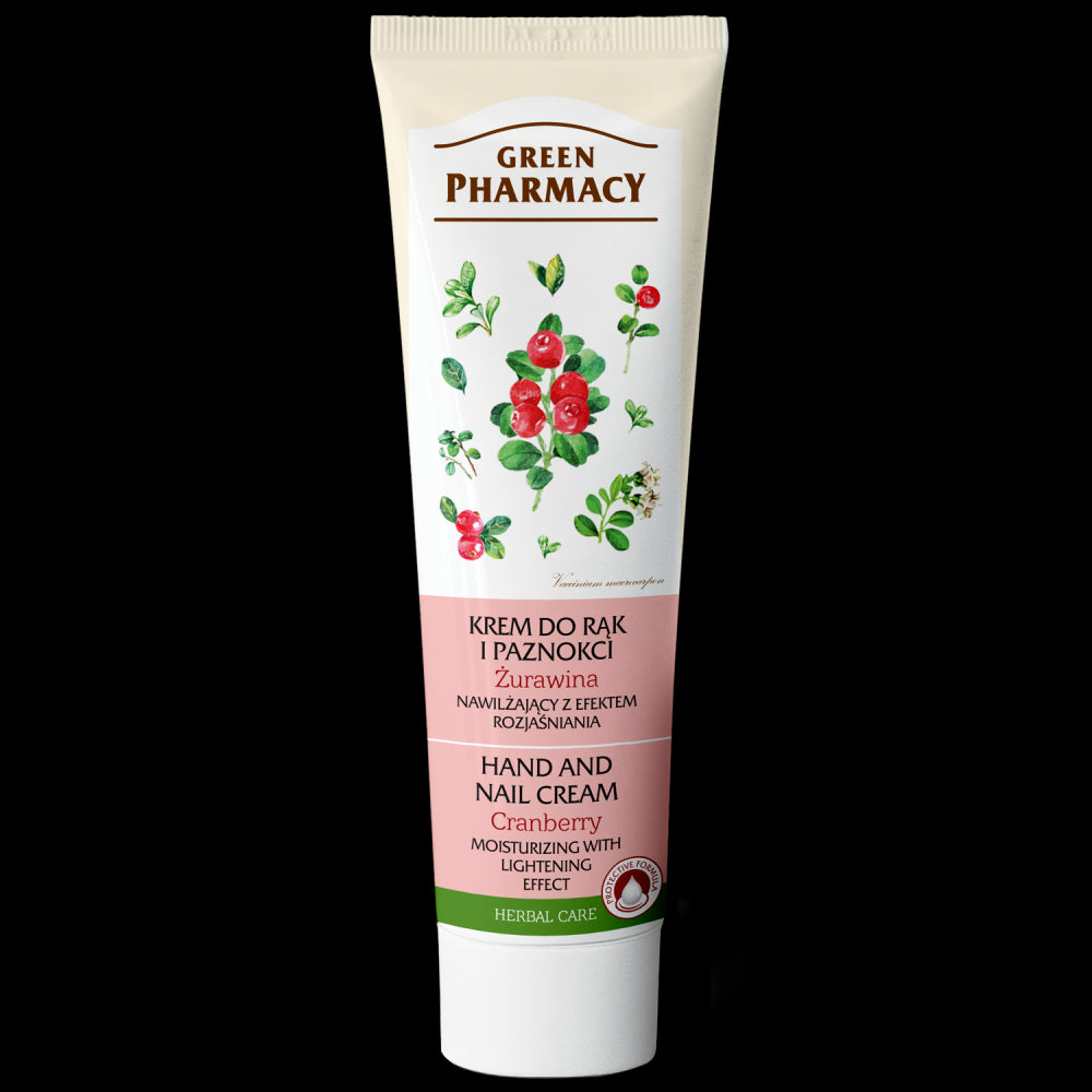 Green Pharmacy Cranberry - hand and nail cream, moisturizing with brightening effect, volume 100 ml