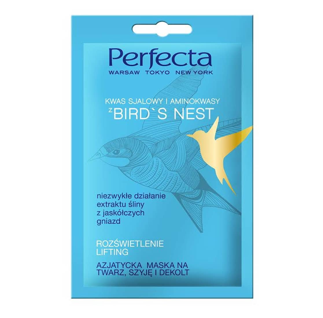 Perfecta Bird's Nest - Asian mask for face, neck and décolleté, brightening, lifting, 15 ml capacity