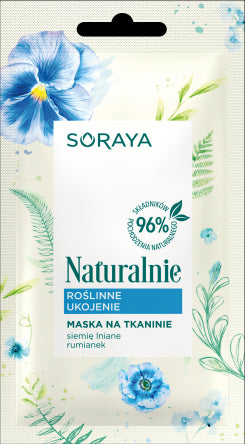 Soraya Naturalnie - Roślinne Ukojenie, maska na tkaninie, masa: 17 g