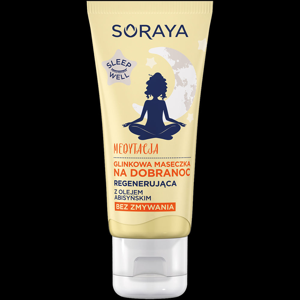 Soraya SLEEP WELL - MEDYTACJA, glinowa maseczka NA DOBRANOC regenerująca z olejem abisyńskim, poj. 30 ml