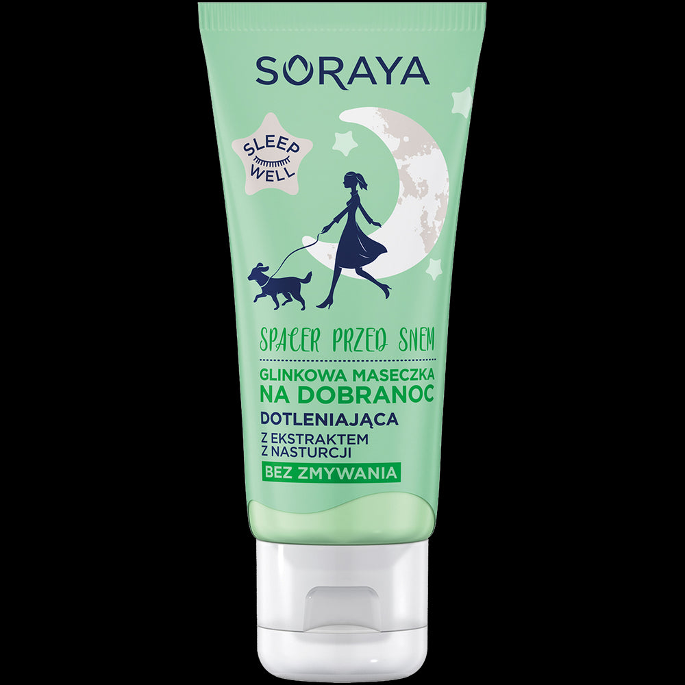 Soraya SLEEP WELL - SPACER PRZED SNEM, glinkowa maseczka NA DOBRANOC dotleniająca z ekstraktem z nasturcji, poj. 30 ml