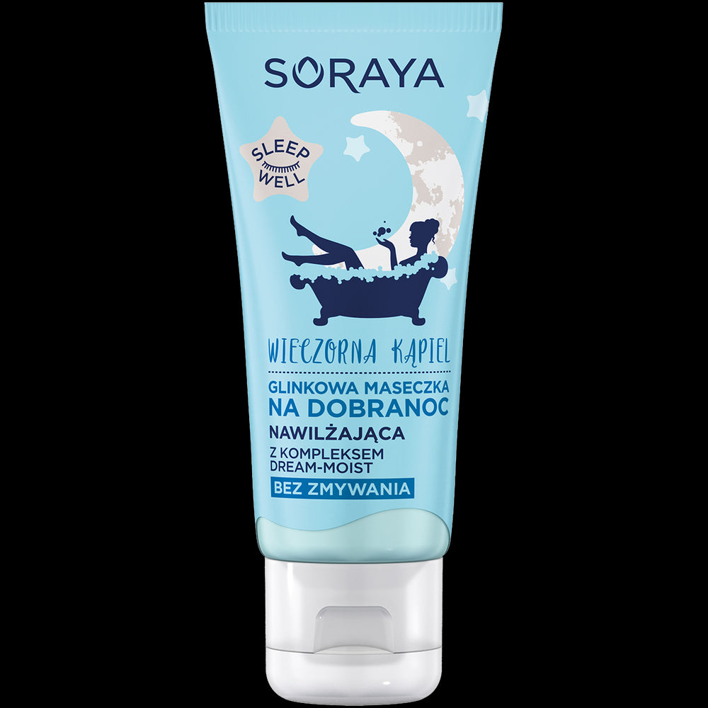 Soraya SLEEP WELL - WIECZORNA KĄPIEL, glinkowa maseczka NA DOBRANOC nawilżająca z kompleksem dream-moist, poj. 30 ml