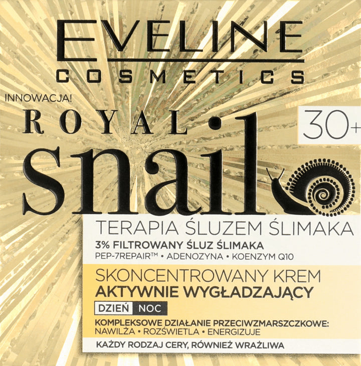 Eveline Royal Snail - concentrated smoothing day and night cream, 30+, for all skin types, volume 50 ml