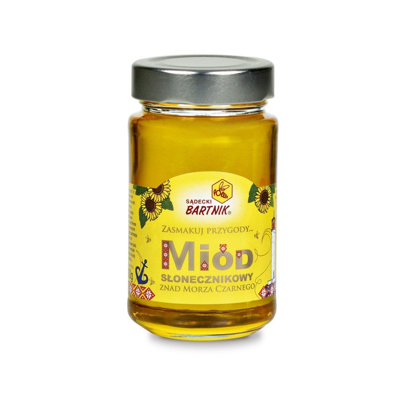 Sądecki Bartnik - Zasmakuj Przygody, miód słonecznikowy znad Morza Czarnego, masa netto: 300 g