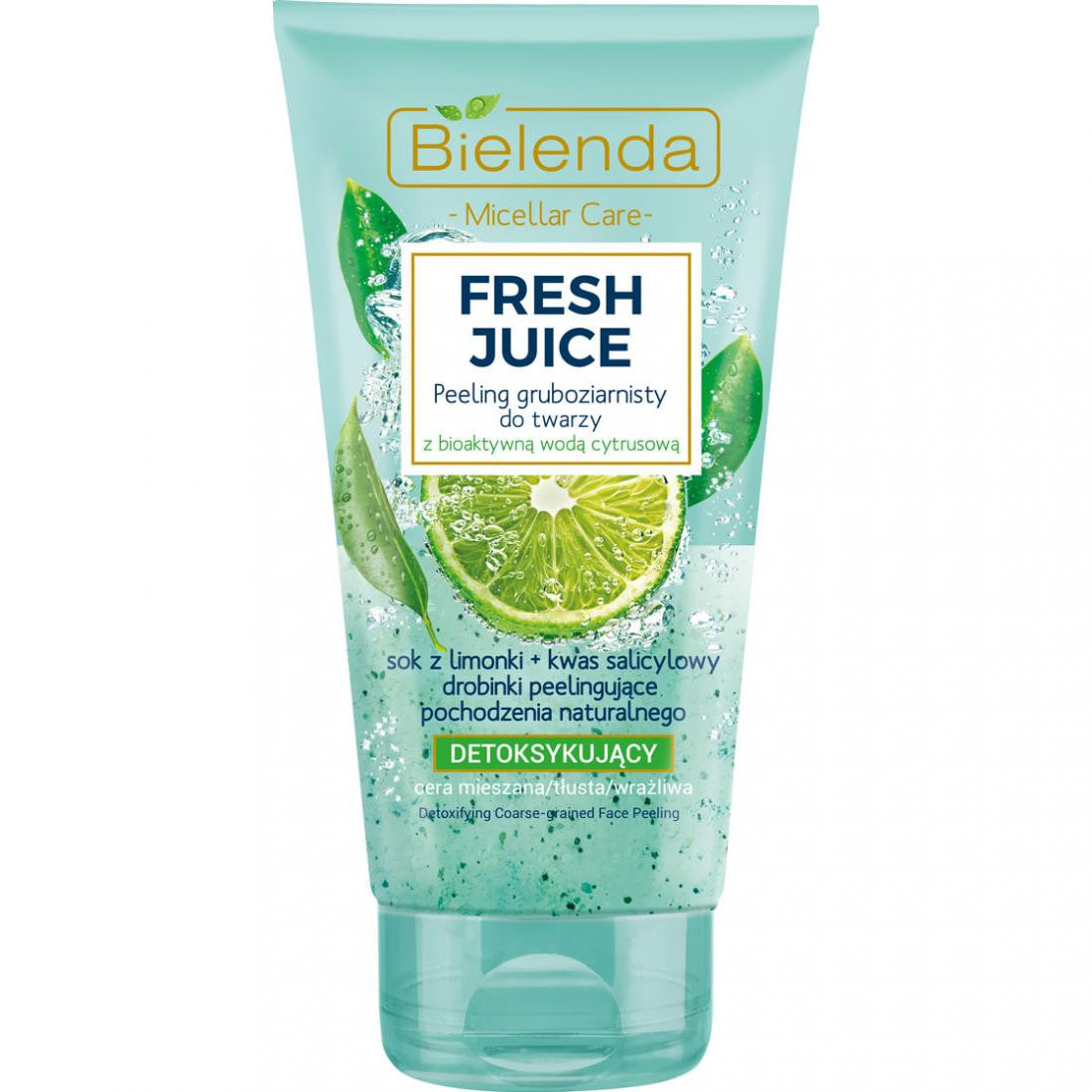 Bielenda FRESH JUICE - Detoksykujący peeling gruboziarnisty LIMONKA, poj. 150 ml