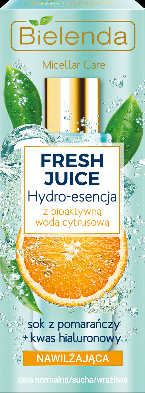 Bielenda FRESH JUICE - Nawilżająca hydro-esencja do pielęgnacji twarzy POMARAŃCZA, poj. 110 ml