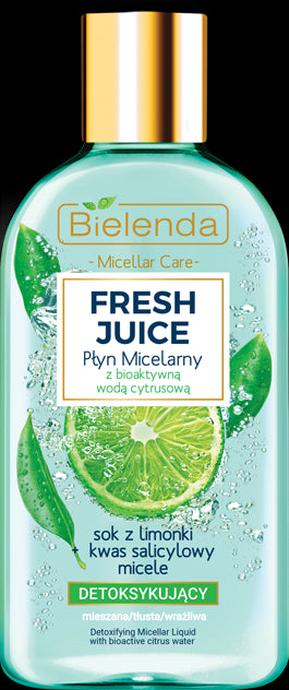 Bielenda FRESH JUICE - Detoksykujący płyn micelarny LIMONKA, poj. 100 ml