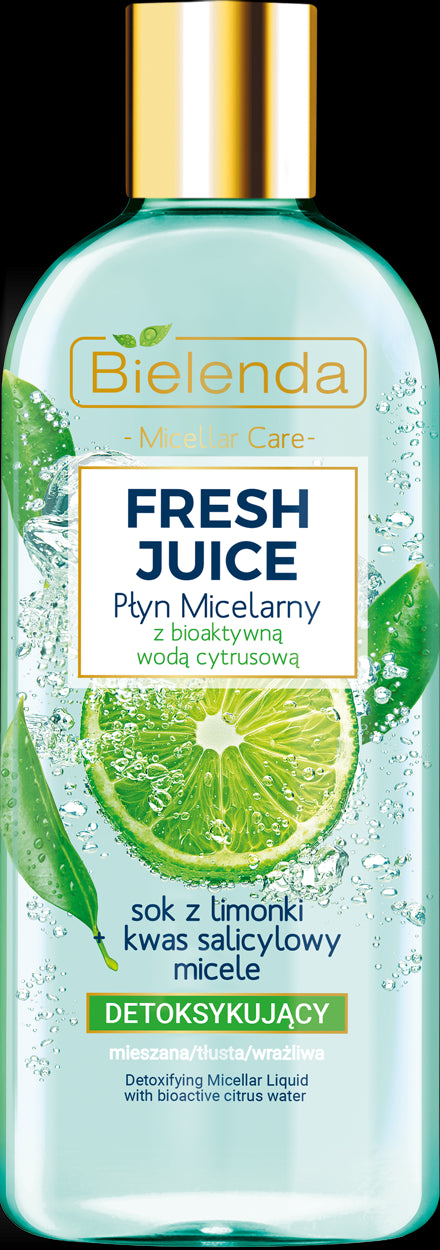 Bielenda FRESH JUICE - Detoxifying Micellar Solution LIMONKA, Volume 500 ml