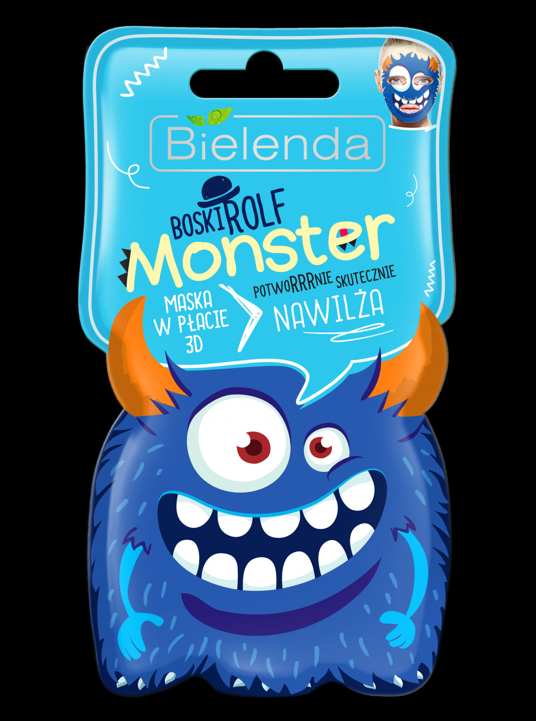 Bielenda MONSTER - 3D sheet mask, DIVINE ROLF - moisturizes, contents: 1 pcs.