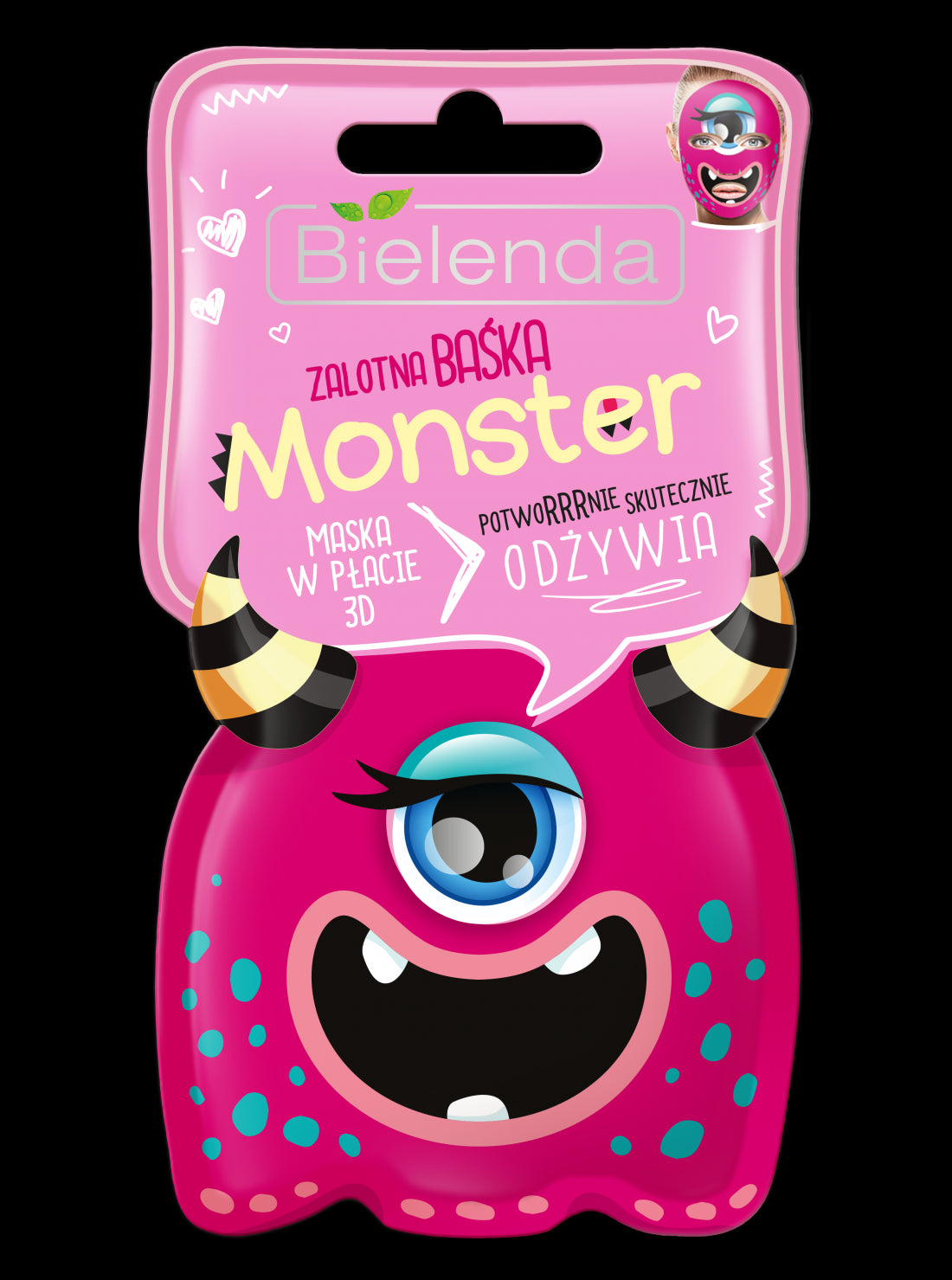 Bielenda MONSTER - 3D sheet mask, BAD BEAUTY - nourishes, content: 1 pcs.
