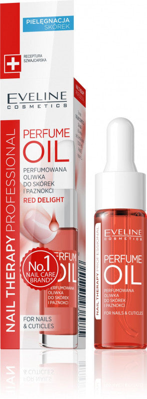 Eveline Nail Therapy Professional - PERFUME OIL, perfumed cuticle and nail oil RED DELIGHT, volume 12 ml
