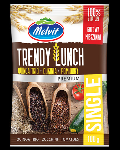 Melvit - Trendy Lunch - Single z quinoa trio, cukinią i pomidorami, masa netto: 100 g